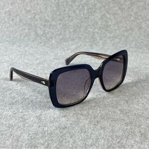 Rag & Bone Oversized Square Sunglasses Purple Blue Gradient RNB1033/G/S